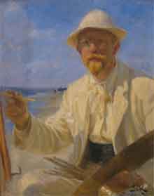 P.S. Kroyer Zelfportret Deense schilder (1897)